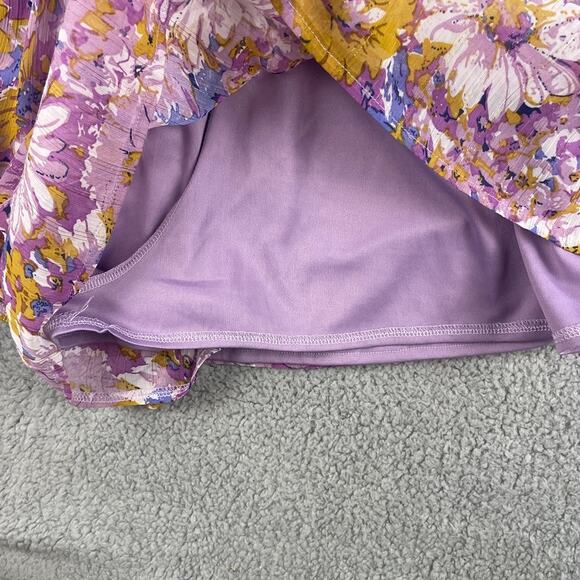 Nasty Gal Women's US 8 Purple Petite Floral Bust Detail Zip Up Playsuit - Picture 8 of 12